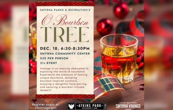 Smyrna Community Center to Host "O Bourbon Tree" Evening for Spirits Enthusiasts on December 18