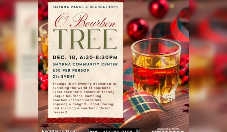 Smyrna Community Center to Host "O Bourbon Tree" Evening for Spirits Enthusiasts on December 18