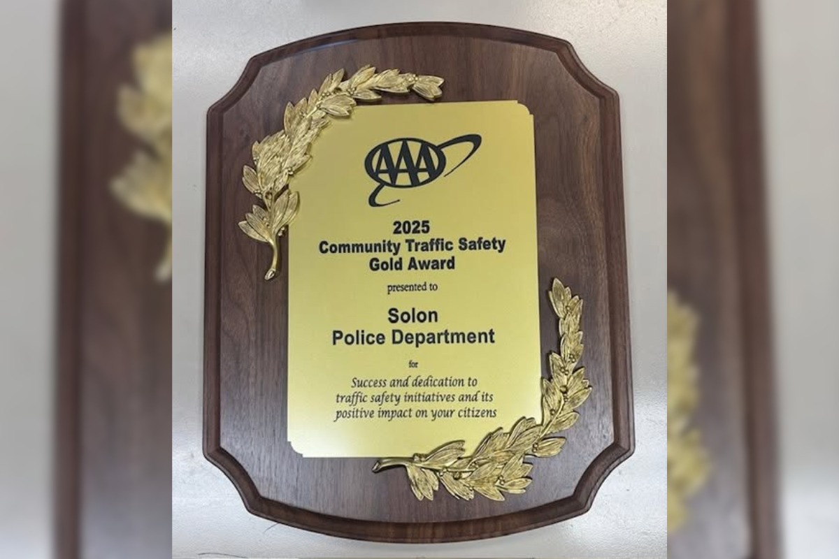 Solon Pd Solon Police Department Honored with 2025 AAA Community Traffic Safety