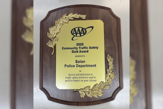 Solon Police Department Honored with 2025 AAA Community Traffic Safety Gold Award