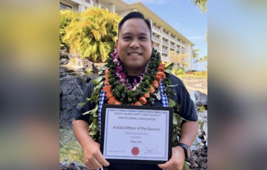 South Kohala Patrol Officer Kiley Loo Honored as HISSPA's Officer of the Quarter for Excellence in Traffic Safety