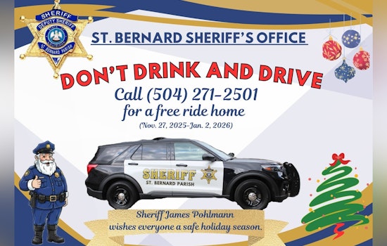 St. Bernard Parish Sheriff's Office Revives Holiday Ride Home Program to Curb DUI Incidents
