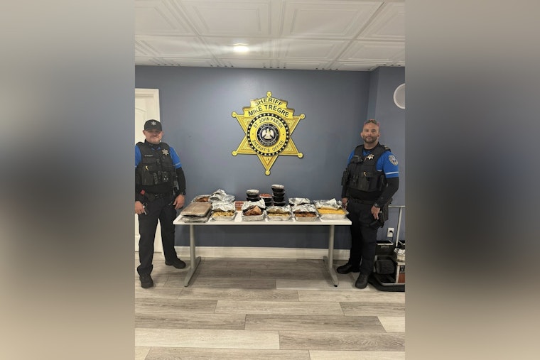 St. John the Baptist Parish Deputies Receive Thanksgiving Feast from Grateful Local Family