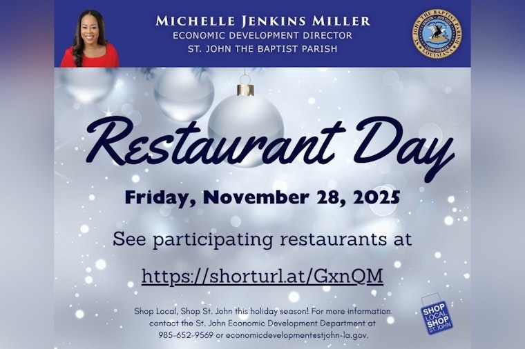 St. John the Baptist Parish Launches Restaurant Day and Celebrates Small Business Saturday to Boost Local Economy