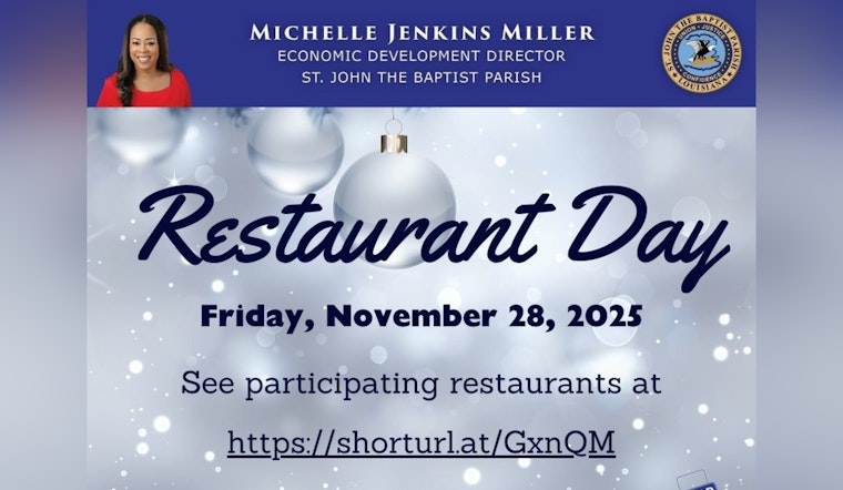 St. John the Baptist Parish Launches Restaurant Day and Celebrates Small Business Saturday to Boost Local Economy