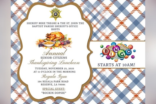 St. John the Baptist Parish Sheriff's Office Hosts Thanksgiving Luncheon for Seniors in Reserve
