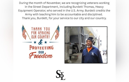 St. Louis Street Department Honors Veterans in Workforce, Commends Former Army Member Burdett Thomas's Service