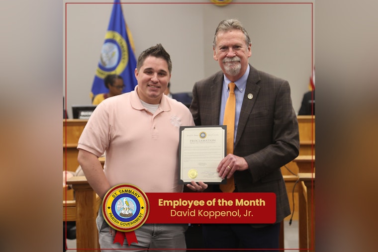 St. Tammany Parish Honors David Koppenol as Employee of the Month for GIS Excellence