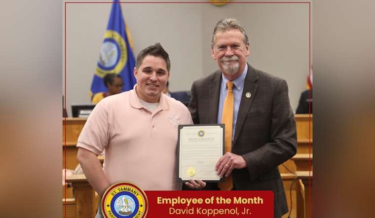 St. Tammany Parish Honors David Koppenol as Employee of the Month for GIS Excellence
