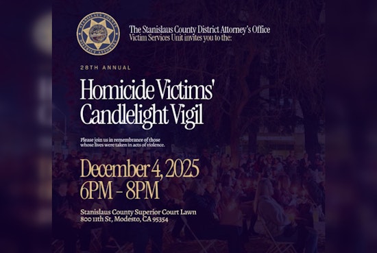 Stanislaus County DA Invites Community to 28th Annual Homicide Victims’ Candlelight Vigil in Modesto