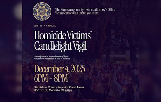 Stanislaus County DA Invites Community to 28th Annual Homicide Victims’ Candlelight Vigil in Modesto