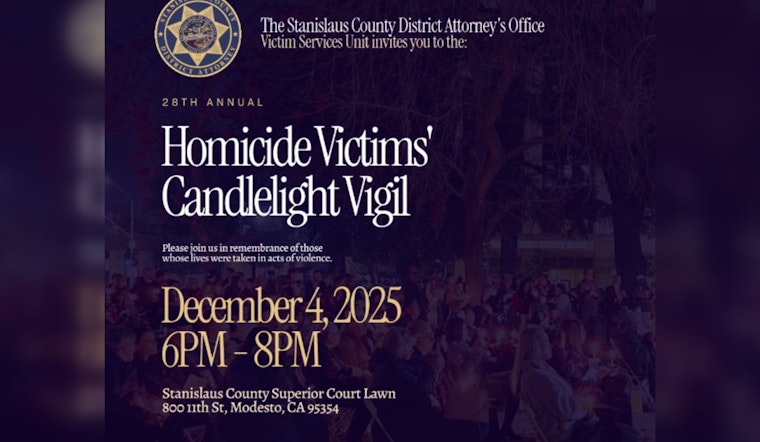 Stanislaus County DA Invites Community to 28th Annual Homicide Victims’ Candlelight Vigil in Modesto