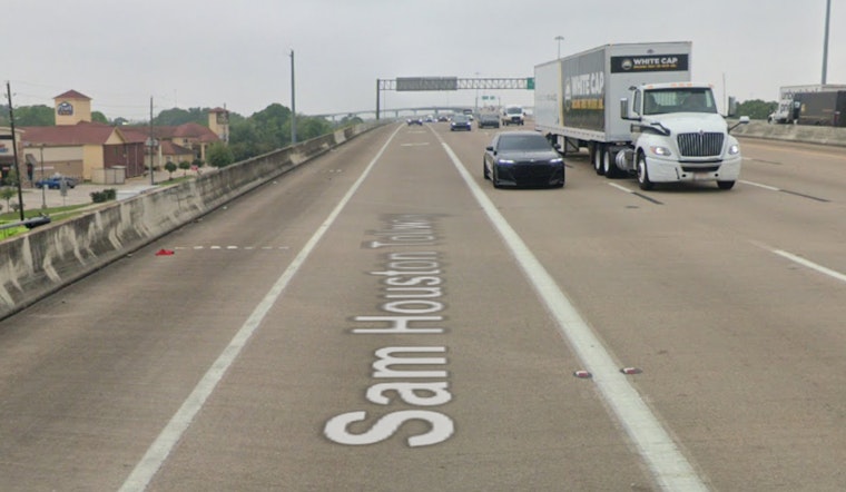 Timber, Big Rig Flips by Central Plaza, Chokes West Sam Houston Tollway