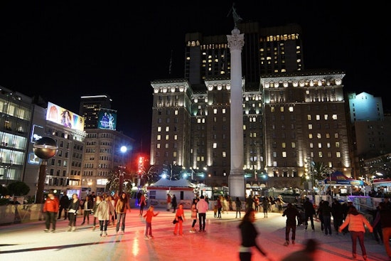 Union Square in San Francisco Gleams with Festive Joy as Safeway Holiday Ice Rink Opens for the Season