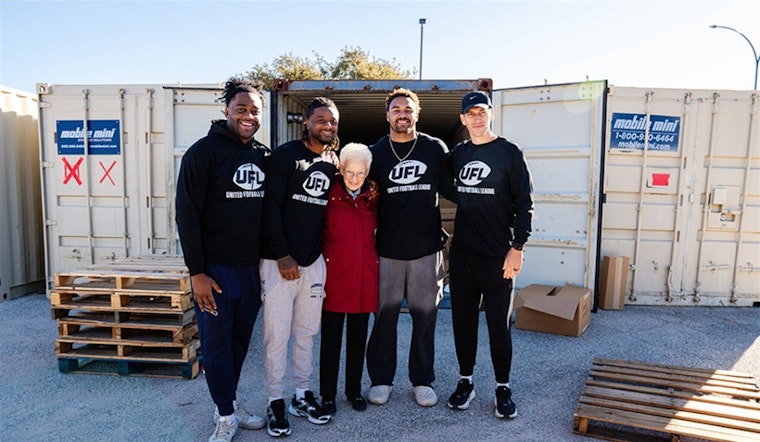 United Football League Teams Up with Mission Arlington for Six-Truckload Apparel Donation Drive