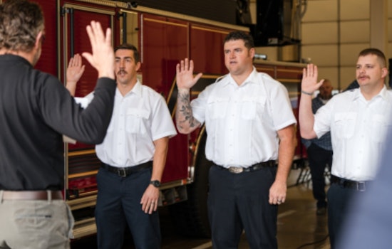 Upper Arlington Welcomes New Ladder Truck and Firefighter/Paramedics with Traditional Push-In Ceremony