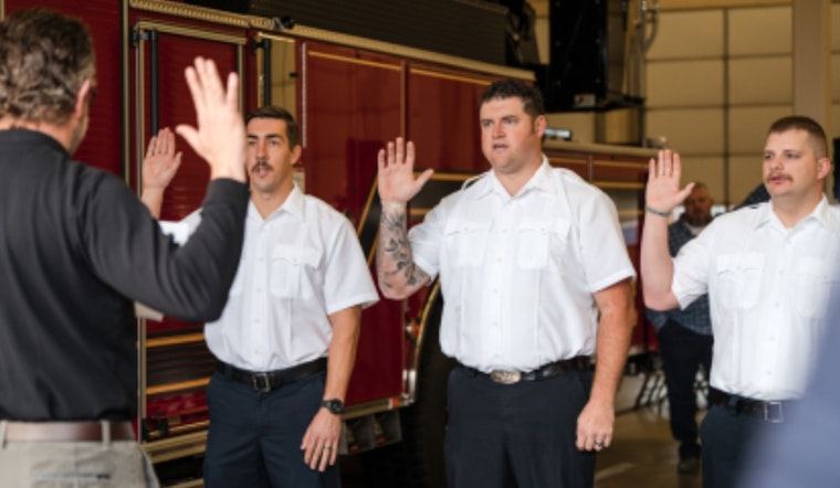 Upper Arlington Welcomes New Ladder Truck and Firefighter/Paramedics with Traditional Push-In Ceremony