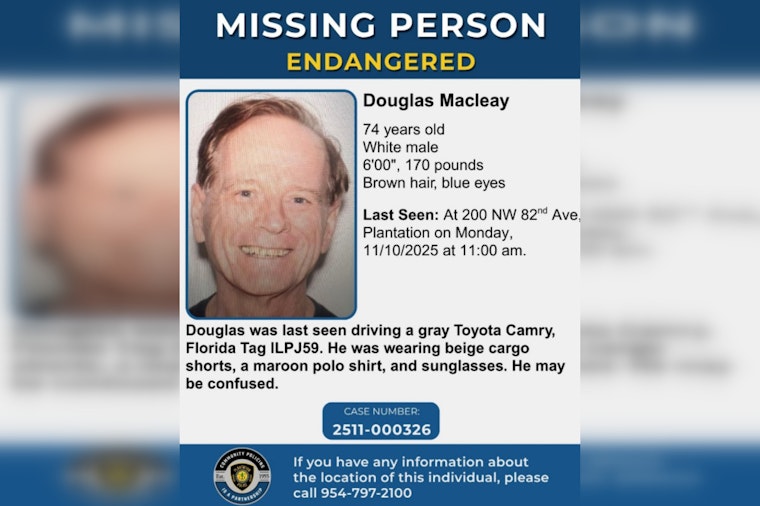 Urgent Search for Missing Elderly Man in Plantation, Police and Community Mobilize