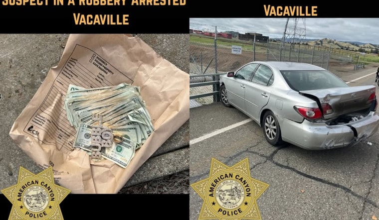 Vallejo Man Suspected of American Canyon Walgreens Robbery Captured with Aid of K9 in Vacaville