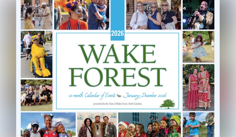 Wake Forest Releases Free 2026 Community Events Wall Calendar, Now Available Both Online and In Person