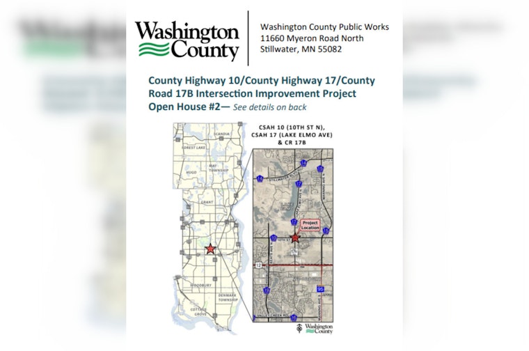 Washington County Invites Residents to Open House for Intersection Improvements in Lake Elmo