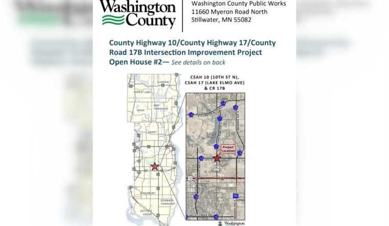 Washington County Invites Residents to Open House for Intersection Improvements in Lake Elmo
