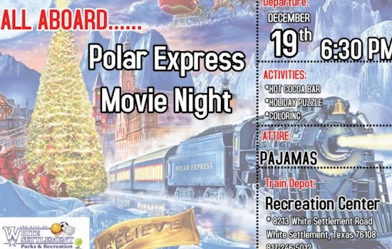 White Settlement Community Invited to Cozy Up for Annual Polar Express Movie Night