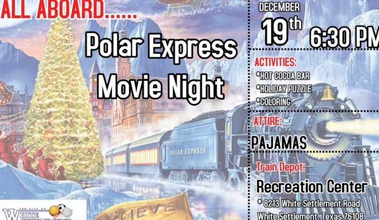 White Settlement Community Invited to Cozy Up for Annual Polar Express Movie Night
