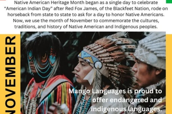 White Settlement Community Services Promotes Indigenous Language Learning During Native American Heritage Month