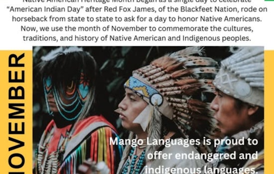 White Settlement Community Services Promotes Indigenous Language Learning During Native American Heritage Month