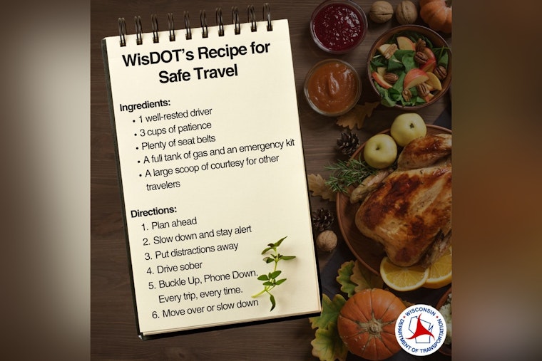 WisDOT Shares Key Tips for Safe and Smooth Thanksgiving Travel in Wisconsin
