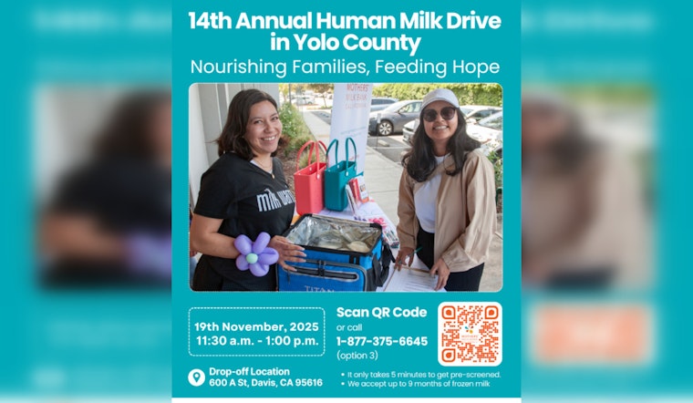 Yolo County Hosts 14th Annual Human Milk Drive to Support At-Risk Infants During National Prematurity Awareness Month