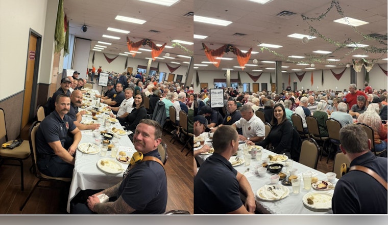 Yukon Firefighters Share Thanksgiving Meal and Safety Tips with Community at Dale Robertson Center