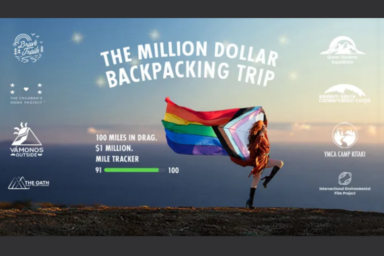 Drag Queen Pattie Gonia Hikes 100 Miles in Full Drag to Raise $1 Million for Diversity and Environmental Nonprofits in Bay Area