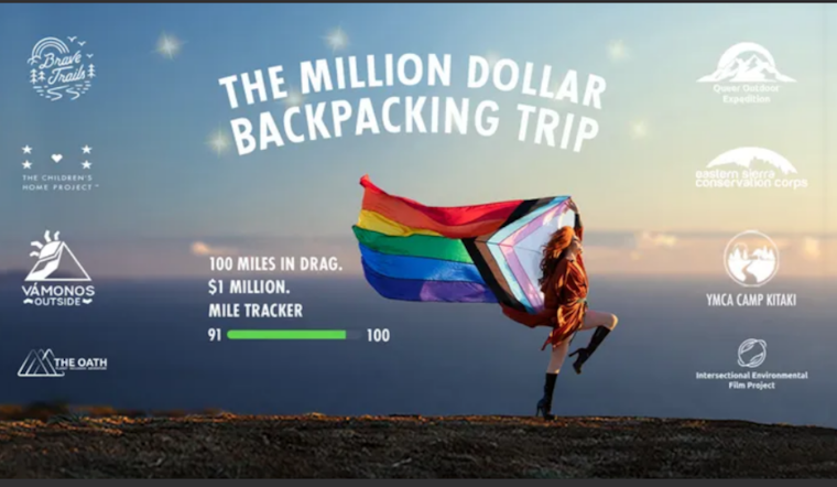 Drag Queen Pattie Gonia Hikes 100 Miles in Full Drag to Raise $1 Million for Diversity and Environmental Nonprofits in Bay Area