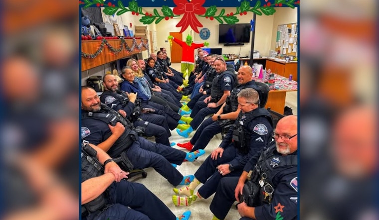 Adams County Sheriff's Deputies Bring Holiday Cheer with Grinch Socks at Colorado Courthouse