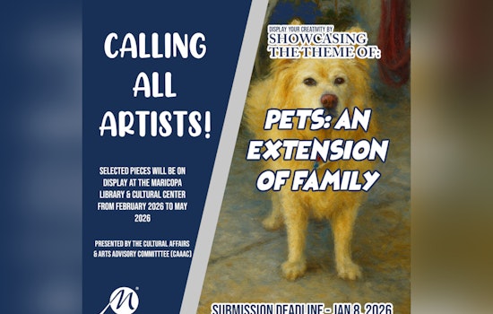 Artists Invited to Celebrate Human-Pet Bonds at Maricopa's "Pets: An Extension of Family" Exhibit