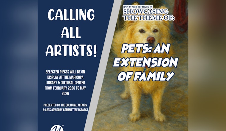 Artists Invited to Celebrate Human-Pet Bonds at Maricopa's "Pets: An Extension of Family" Exhibit