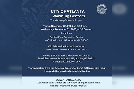 Atlanta Opens Warming Centers Ahead of Cold Snap, Offers Refuge and Free Transportation