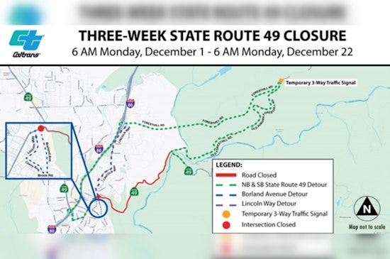 Auburn Motorists Brace for Three-Week Closure on State Route 49 for Roundabout Construction