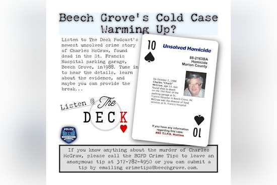 Beech Grove Police Reinvigorate 1988 Cold Case of Charles "Chuck" McGraw's Unsolved Murder