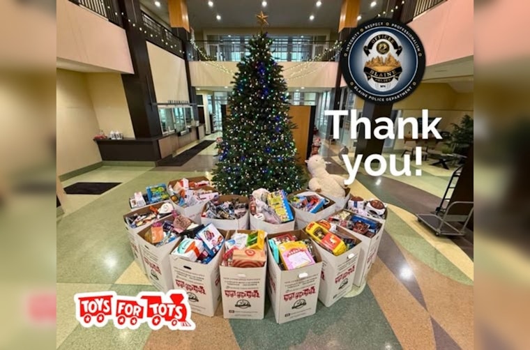 Blaine Community and Police Department Unite to Overflow Toys for Tots with Holiday Generosity