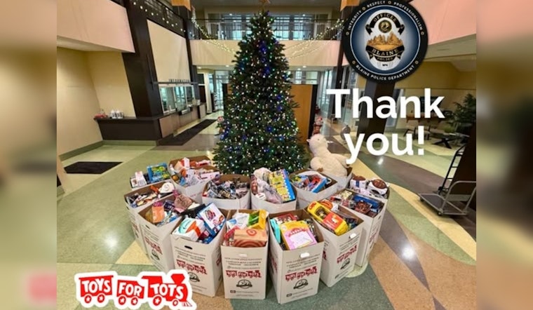 Blaine Community and Police Department Unite to Overflow Toys for Tots with Holiday Generosity