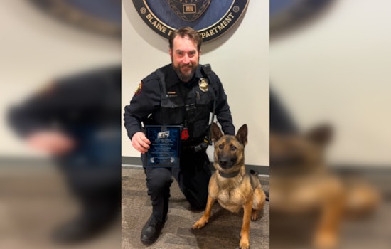 Blaine's Finest on Four Paws: K9 Hector Serves with Dedication and Heart alongside Officer Larson