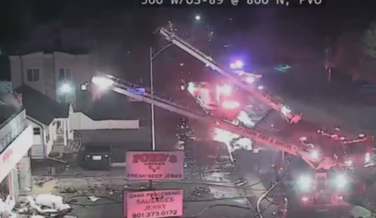 Blaze Engulfs Two Businesses in Provo, Historic Ford's Meat Locker Destroyed, No Injuries Reported