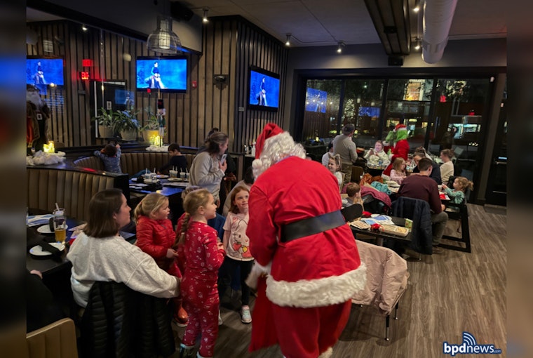 Boston Police Spread Holiday Cheer at West Roxbury YMCA's "Polar Express" Night