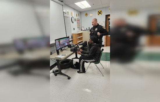 Bridgeton Police Swap Patrol for Pedagogy with Driving Simulator at Pattonville High School