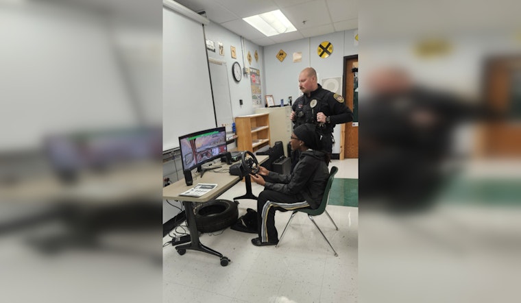 Bridgeton Police Swap Patrol for Pedagogy with Driving Simulator at Pattonville High School