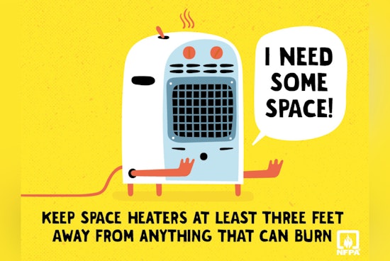 Brookfield WI Fire Department Warns Residents of Space Heater Risks During Peak Heating Fire Months