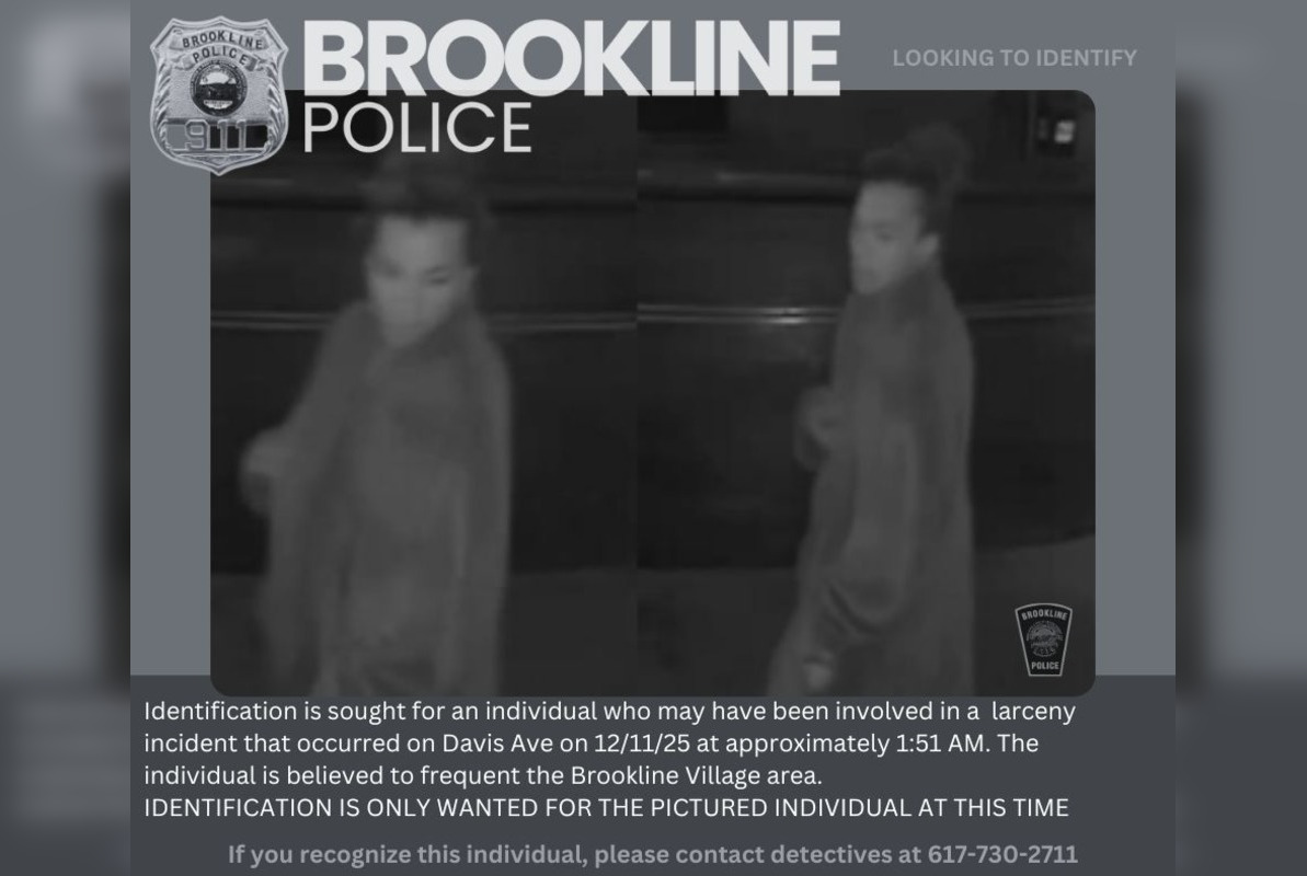 Brookline Police Seek Public's Help to Identify Suspect in Davis Ave